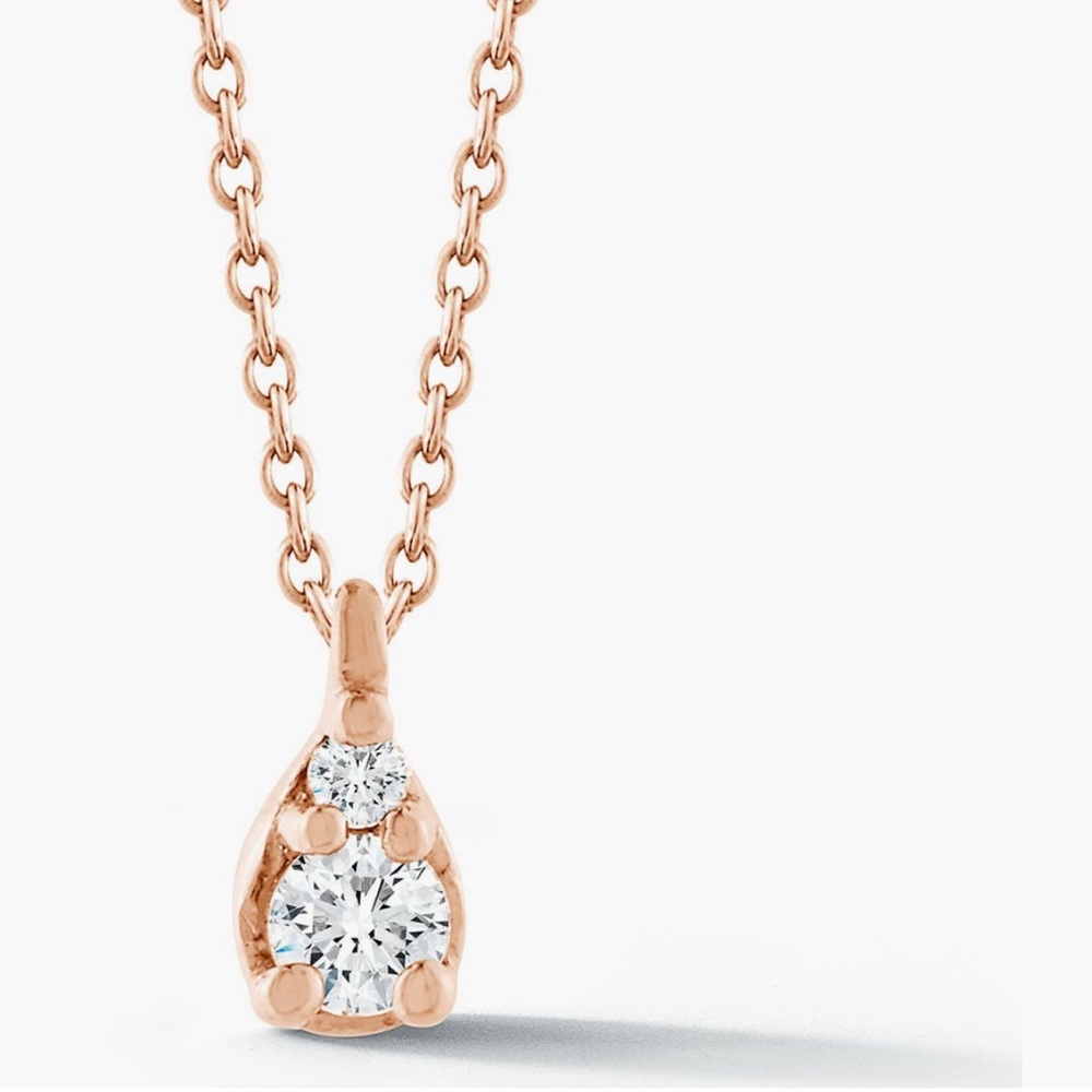 Dana Rebecca Designs DRD Sophia Ryan Diamond Teardrop Necklace in 14k Rose Gold